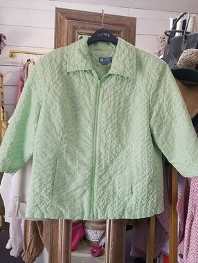 Koret Mint Quilted Zip-Front Jacket